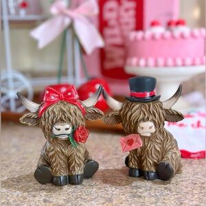 Valentines Day Highland Cow Set